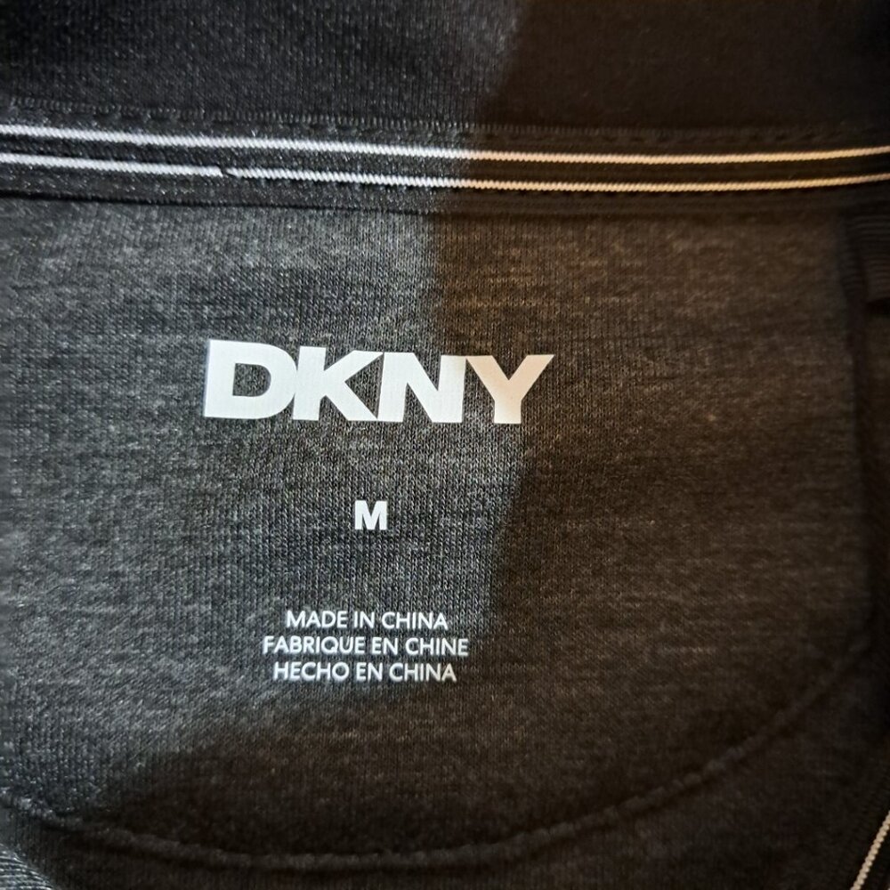 Men’s DKNY Fleece Sweater Pull Over Dark Grey Size Medium NWT - Picture 9 of 11